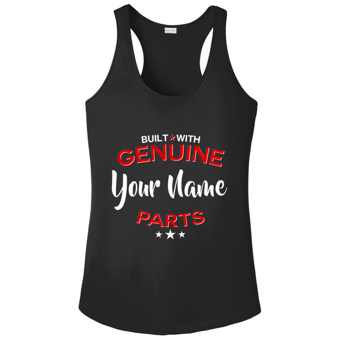 Personalize Built With Genuine Parts Custom Name Ladies PosiCharge Competitor Racerback Tank
