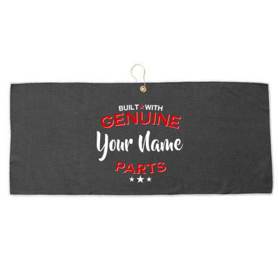 Personalize Built With Genuine Parts Custom Name Large Microfiber Waffle Golf Towel