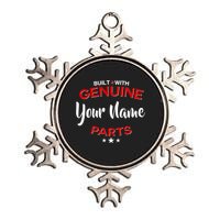 Personalize Built With Genuine Parts Custom Name Metallic Star Ornament