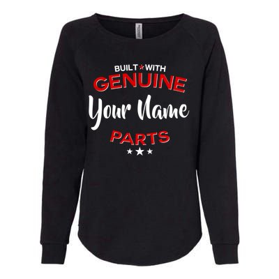 Personalize Built With Genuine Parts Custom Name Womens California Wash Sweatshirt