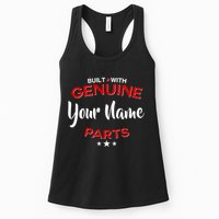 Personalize Built With Genuine Parts Custom Name Womens Tank Top