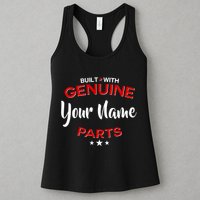 Personalize Built With Genuine Parts Custom Name Womens Tank Top