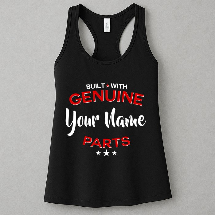 Personalize Built With Genuine Parts Custom Name Womens Tank Top