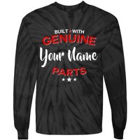 Personalize Built With Genuine Parts Custom Name Tie-Dye Long Sleeve Shirt