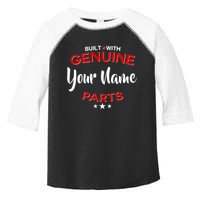 Personalize Built With Genuine Parts Custom Name Toddler Fine Jersey T-Shirt