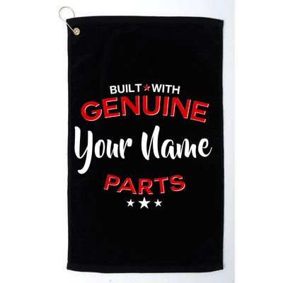 Personalize Built With Genuine Parts Custom Name Golf Towel
