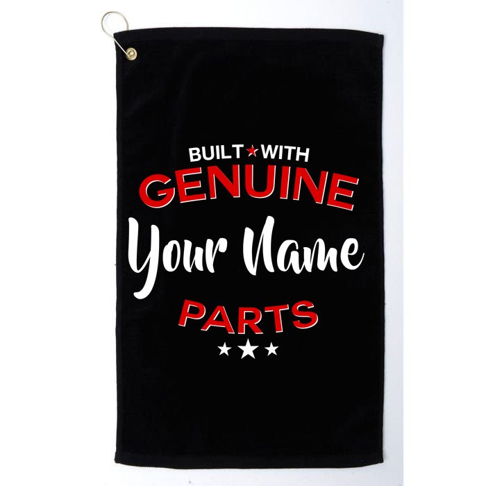Personalize Built With Genuine Parts Custom Name Golf Towel