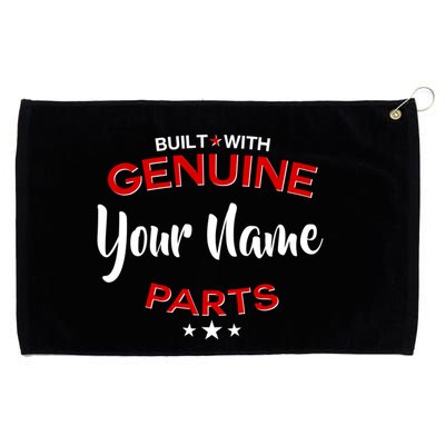 Personalize Built With Genuine Parts Custom Name Grommeted Golf Towel