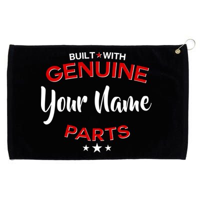 Personalize Built With Genuine Parts Custom Name Grommeted Golf Towel