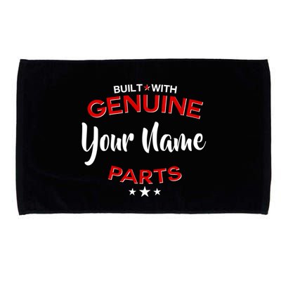 Personalize Built With Genuine Parts Custom Name Microfiber Hand Towel