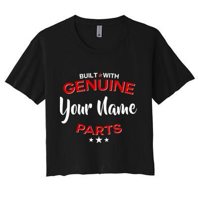 Personalize Built With Genuine Parts Custom Name Crop Top