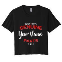Personalize Built With Genuine Parts Custom Name Crop Top