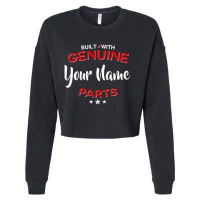 Personalize Built With Genuine Parts Custom Name Cropped Pullover Crew