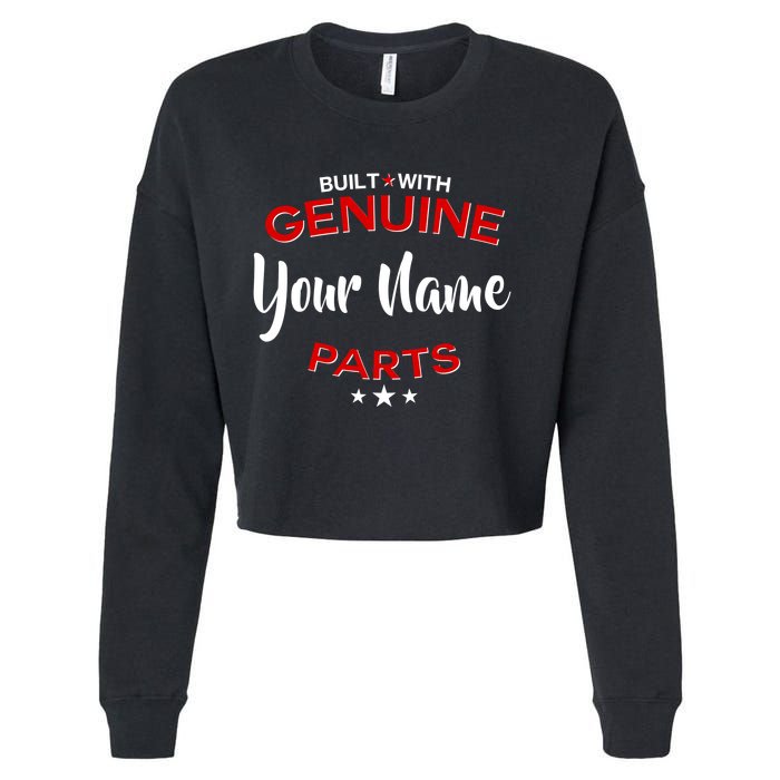 Personalize Built With Genuine Parts Custom Name Cropped Pullover Crew