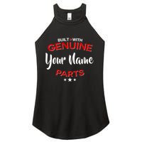 Personalize Built With Genuine Parts Custom Name Women's Perfect Tri Rocker Tank