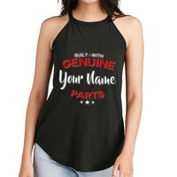 Personalize Built With Genuine Parts Custom Name Women's Perfect Tri Rocker Tank