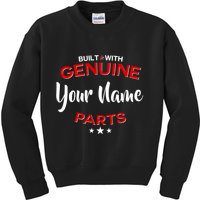 Personalize Built With Genuine Parts Custom Name Kids Sweatshirt