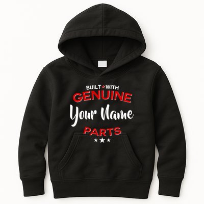 Personalize Built With Genuine Parts Custom Name Kids Hoodie