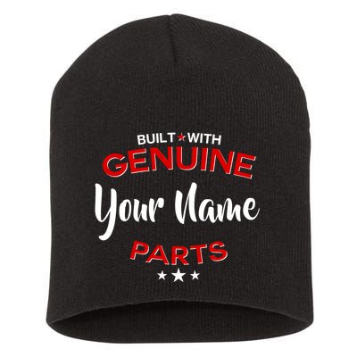 Personalize Built With Genuine Parts Custom Name Short Acrylic Beanie
