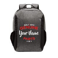 Personalize Built With Genuine Parts Custom Name Vector Backpack