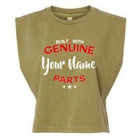 Personalize Built With Genuine Parts Custom Name Garment-Dyed Women's Muscle Tee