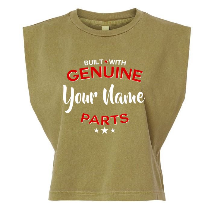 Personalize Built With Genuine Parts Custom Name Garment-Dyed Women's Muscle Tee