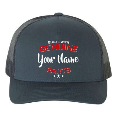 Personalize Built With Genuine Parts Custom Name Yupoong Adult 5-Panel Trucker Hat