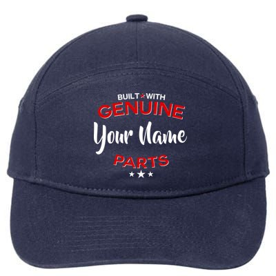 Personalize Built With Genuine Parts Custom Name 7-Panel Snapback Hat