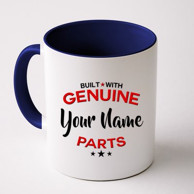 Personalize Built With Genuine Parts Custom Name Mug