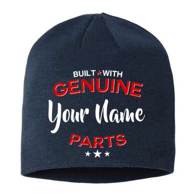 Personalize Built With Genuine Parts Custom Name Sustainable Beanie