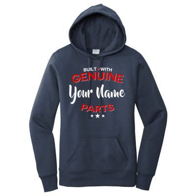 Personalize Built With Genuine Parts Custom Name Women's Pullover Hoodie