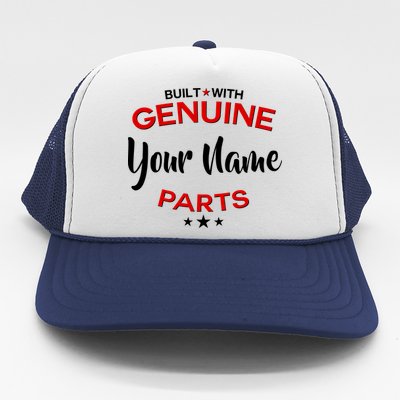 Personalize Built With Genuine Parts Custom Name Trucker Hat