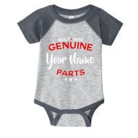 Personalize Built With Genuine Parts Custom Name Infant Baby Jersey Bodysuit