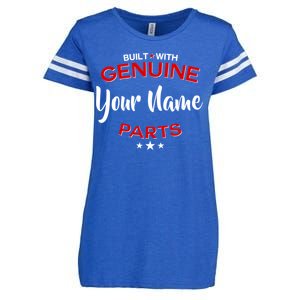 Personalize Built With Genuine Parts Custom Name Enza Ladies Jersey Football T-Shirt