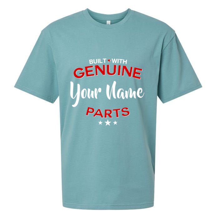 Personalize Built With Genuine Parts Custom Name Sueded Cloud Jersey T-Shirt