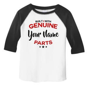 Personalize Built With Genuine Parts Custom Name Toddler Fine Jersey T-Shirt