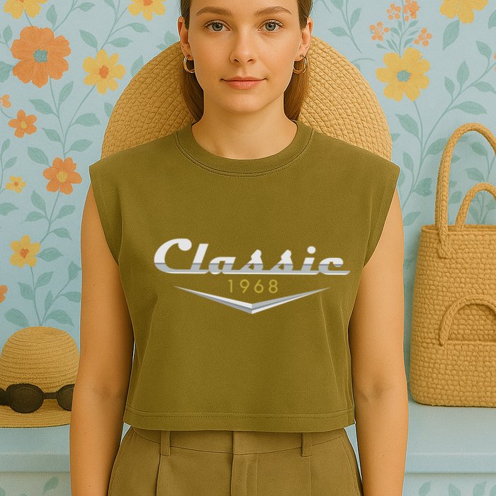 Personalize Classic Birthday Custom Year Garment-Dyed Women's Muscle Tee