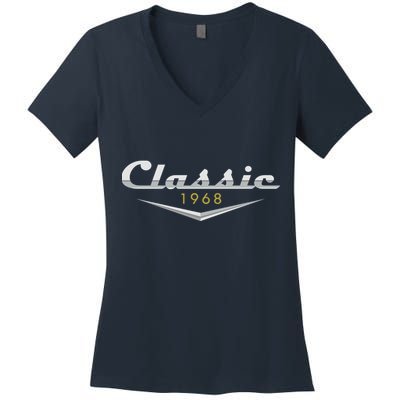 Personalize Classic Birthday Custom Year Women's V-Neck T-Shirt