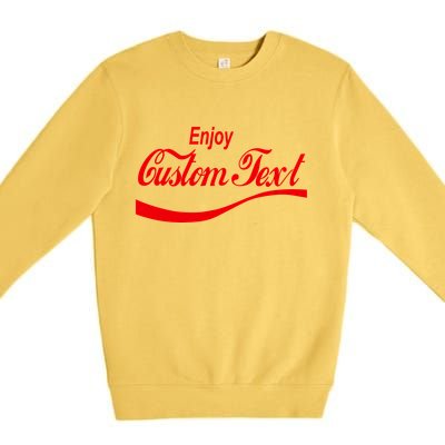 Personalize Enjoy Custom Text Name Spoof Logo Premium Crewneck Sweatshirt