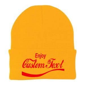 Personalize Enjoy Custom Text Name Spoof Logo Knit Cap Winter Beanie