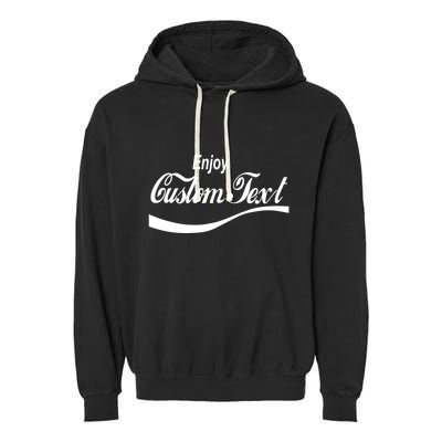 Personalize Enjoy Custom Text Name Spoof Logo Garment-Dyed Fleece Hoodie