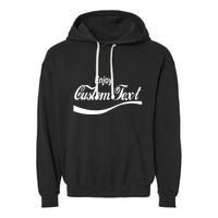 Personalize Enjoy Custom Text Name Spoof Logo Garment-Dyed Fleece Hoodie
