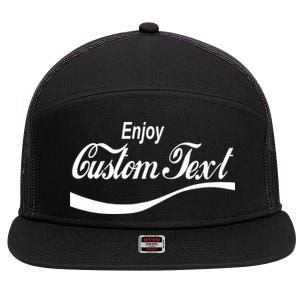 Personalize Enjoy Custom Text Name Spoof Logo 7 Panel Mesh Trucker Snapback Hat