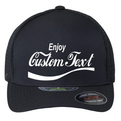 Personalize Enjoy Custom Text Name Spoof Logo Flexfit Unipanel Trucker Cap