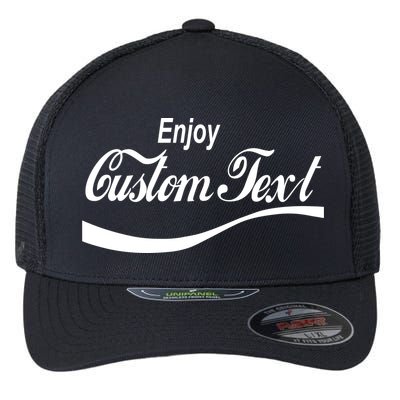 Personalize Enjoy Custom Text Name Spoof Logo Flexfit Unipanel Trucker Cap