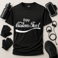 Personalize Enjoy Custom Text Name Spoof Logo Cooling Performance Crew T-Shirt