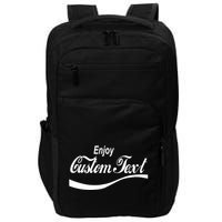 Personalize Enjoy Custom Text Name Spoof Logo Impact Tech Backpack