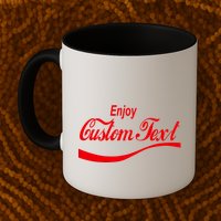 Personalize Enjoy Custom Text Name Spoof Logo Mug