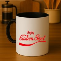 Personalize Enjoy Custom Text Name Spoof Logo Mug