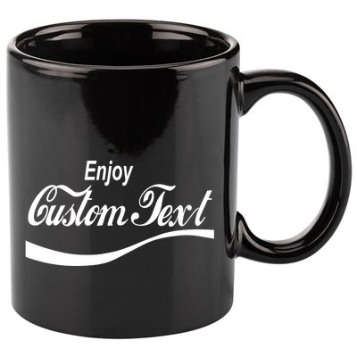 Personalize Enjoy Custom Text Name Spoof Logo 11oz C Handle Ceramic Mug